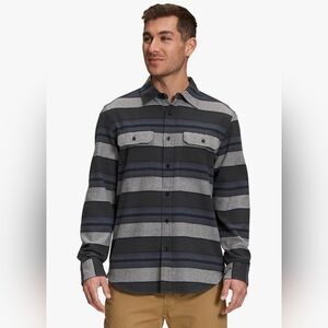 The North Face Arroyo TNF Flannel Multi Blue Stripe Shirt Mens Large